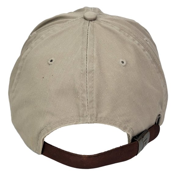 Born to Hunt Forced to Work Hat Hunting Cap Dad Slouch Leather Strap Humor Beige - Picture 4 of 7